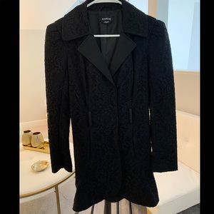Bebe Lace Trenchcoat, Black, Size XS